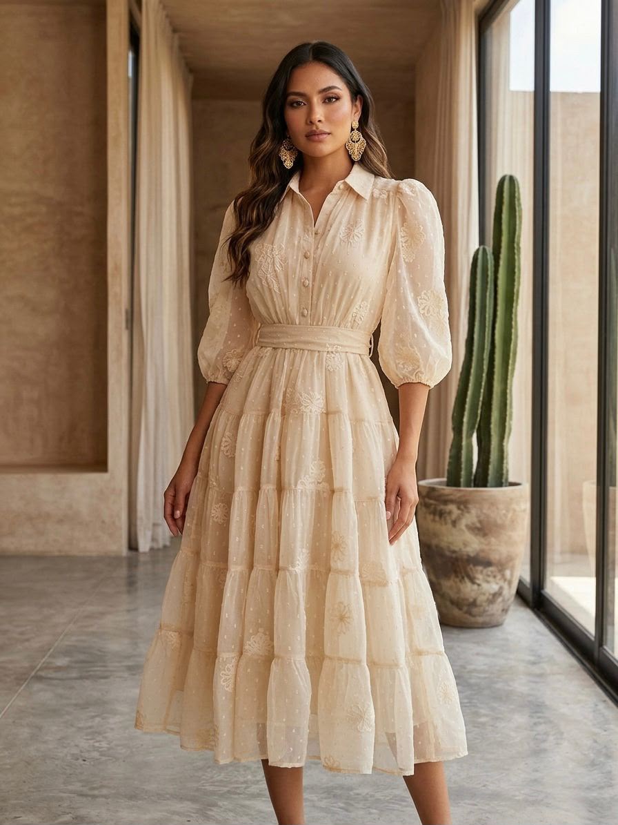 VESTIDO BEIGE